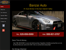 Tablet Screenshot of banzaiauto.com